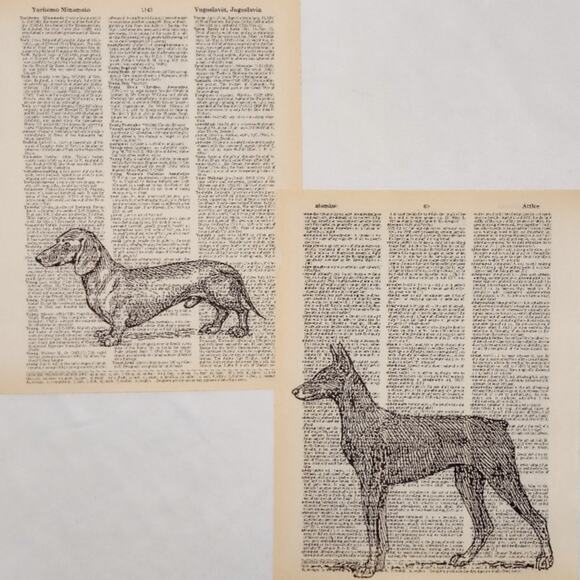 Dog Dictionary Prints, Dog Prints, Book Page Prints - Picture 6 of 6